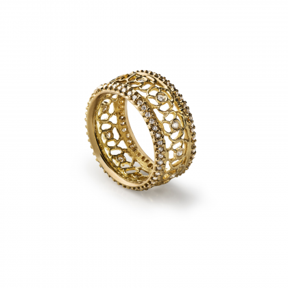 Ring Collection 'ROSES' in Yellow Gold and Diamonds