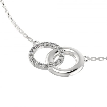 925 Silver and Zirconia 'Emotions' Collection Necklace